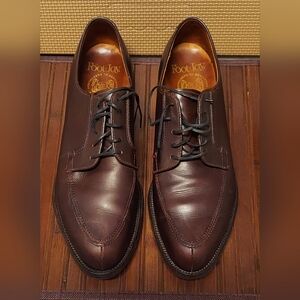 FOOTJOY BOOTMAKERS FOR GENTLEMEN 53878 MEN'S BROWN LEATHER OXFORDS SIZE 10 AA/B